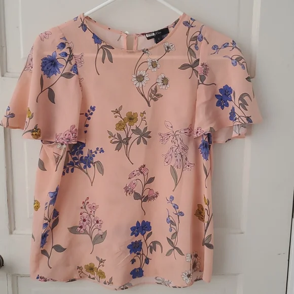 J. Crew tullerie flutter sleeve floral top s small - Picture 5 of 7